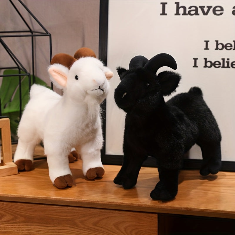 11 81in Goats Plush Toy Soft Stuffed Animals Simulated Goat Plush Toy