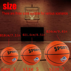 Rubber Basketball Size 3 5 7 Competition Training