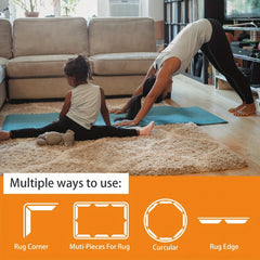 16pcs Reusable Rug Stickers Non slip Removable Anti-curl Rug Handles