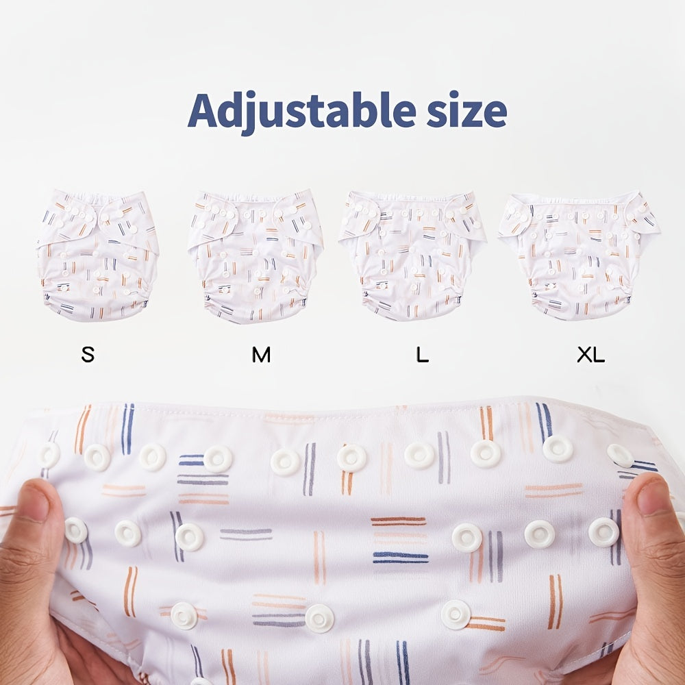 2pcs Sun Motif Cloth Pocket Diapers Waterproof & Washable Fits 2-14.97 KG