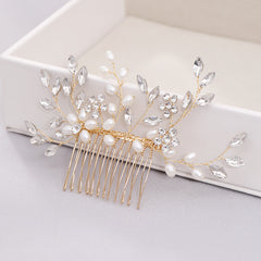 Rhinestone Bridal Hair Comb Alloy Wedding Accessory Hand Wash