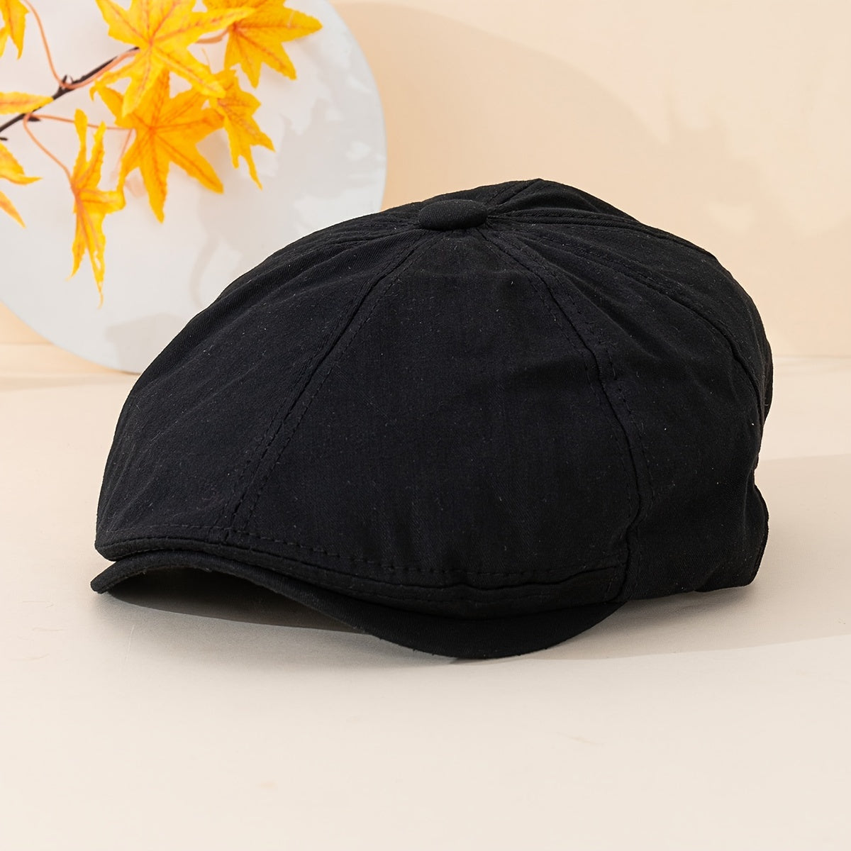 Unisex Adjustable Octagonal Hat, Retro Literary Style, One Size Fits All