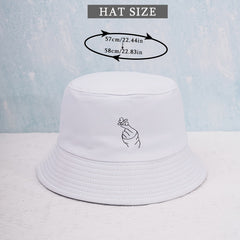 Solid Bucket Hat Casual Beach Sun Hat Fisherman Cap Lightweight Cotton