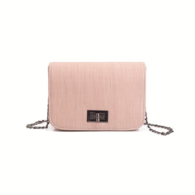 PU Leather Shoulder Bag Casual Chain Crossbody Bag