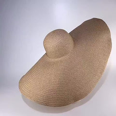 Vintage Large Brim Straw Hat Summer Beach Hats For Women
