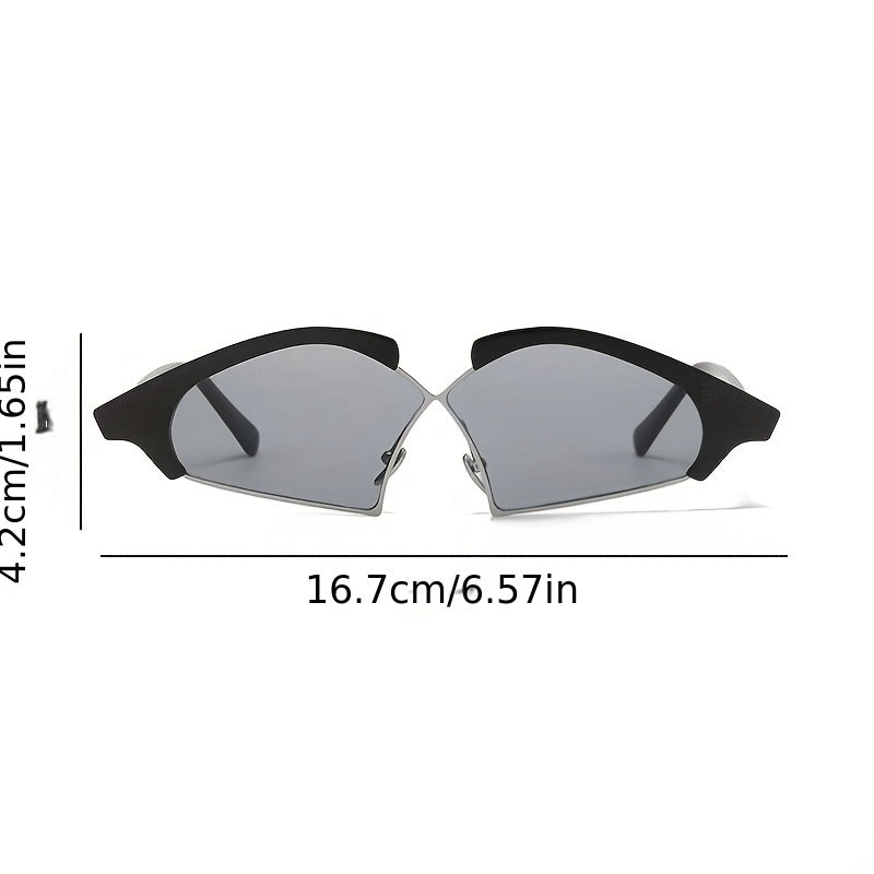 Y2K Cross Sunglasses Summer UV400 Sun Shades for Beach Party Club