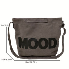 Vintage Vegan Crossbody Bag Large Capacity Shoulder Bag