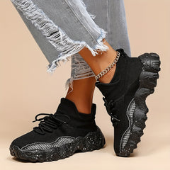 Women's Lace-Up Sports Shoes Lightweight Sock Shoes