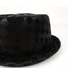 Cotton Blend Wide Brim Fedora Hats for Party Meeting