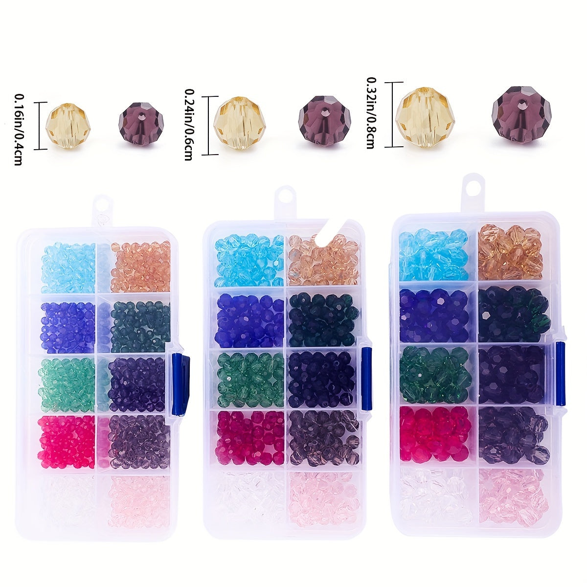 10 Glass Ball Beads Transparent Earth Beads Crystal Loose Beads