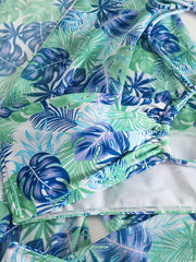  Tropical Print 3 Piece Bikini Set
