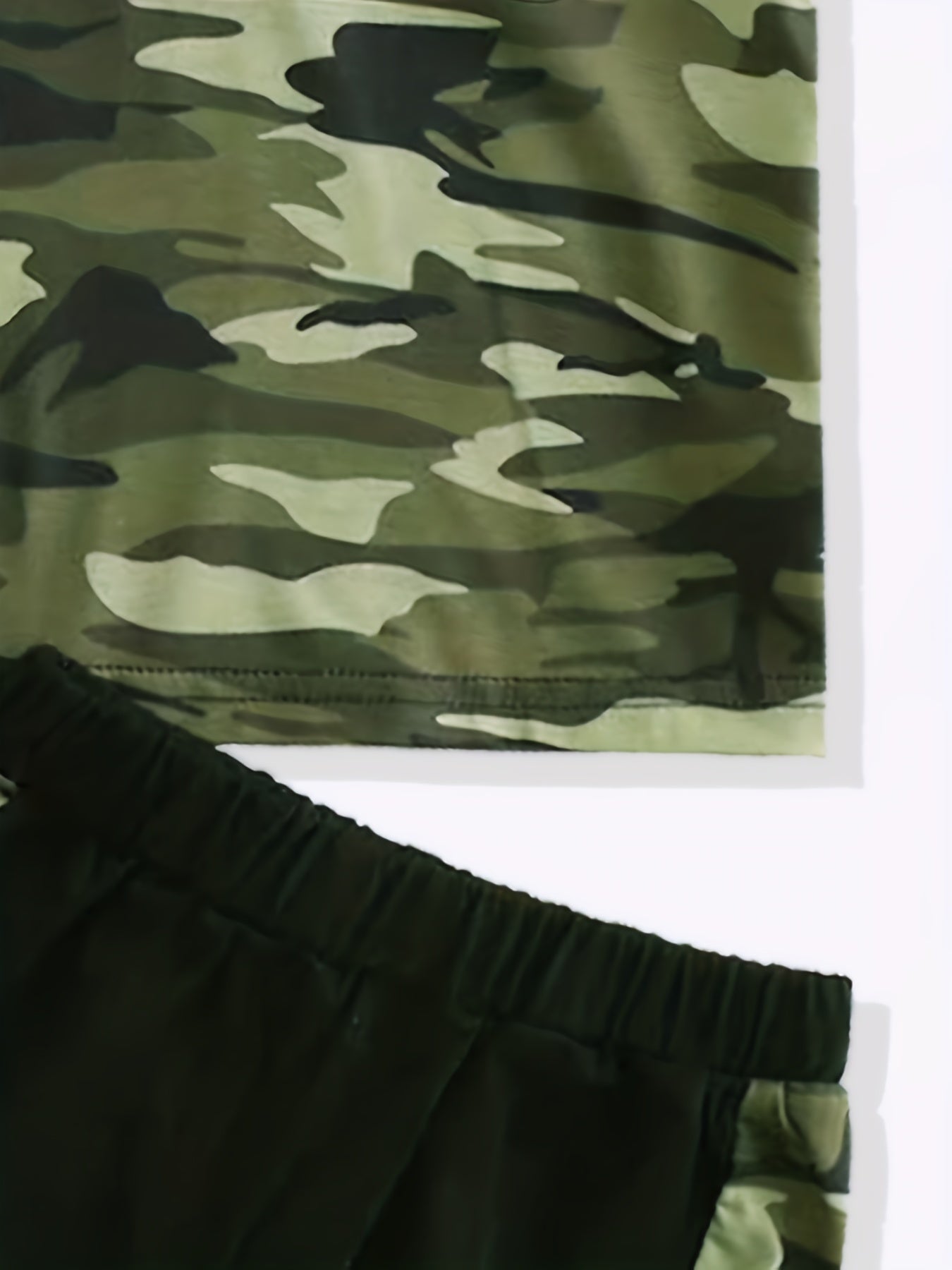 Boy's Camo Print T shirt & Shorts Set Short Sleeve Top Casual Outfit