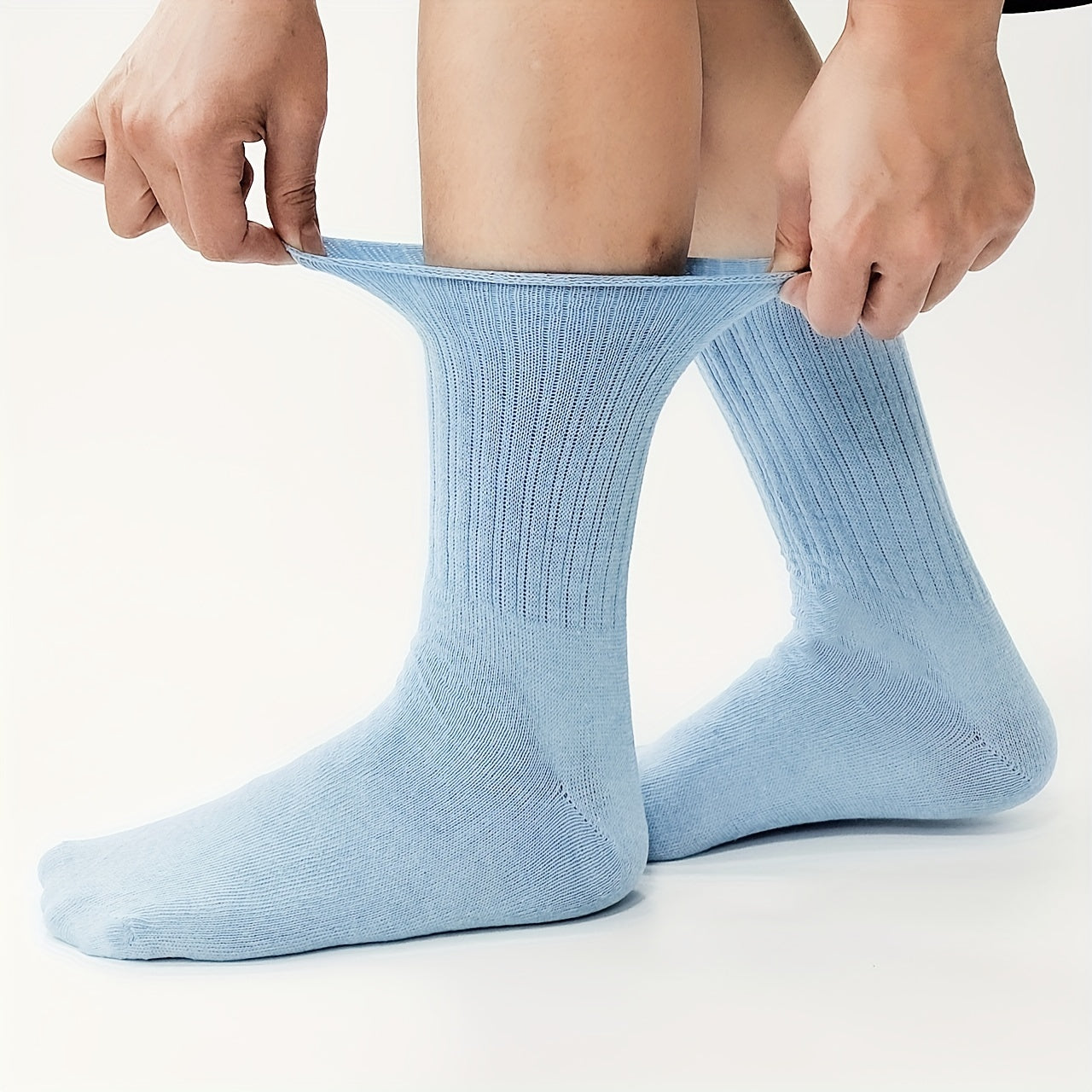 3 Pairs Solid Mid Tube Socks Women's Stockings