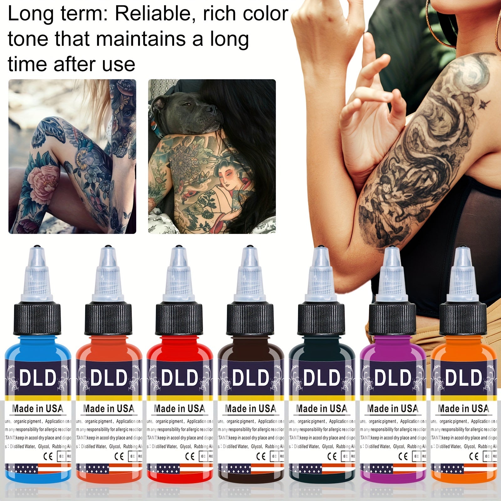 14pcs 14 Tattoo Ink Set Professional Pigment Long Lasting Painting Supplies