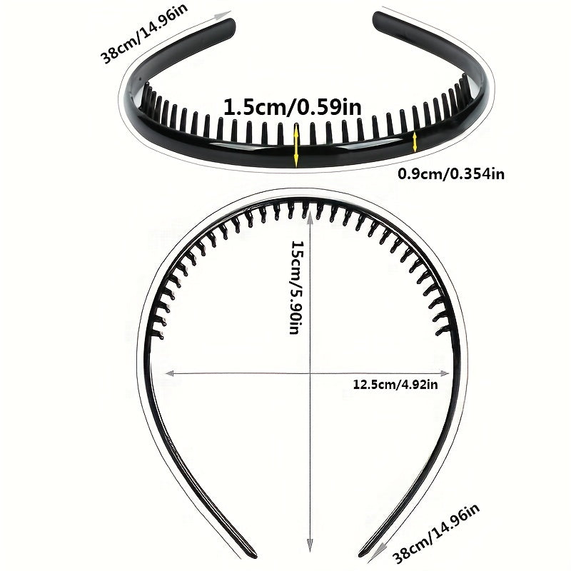 Nonslip Teeth Hair Band for Women - Curly Hair Head Hoop