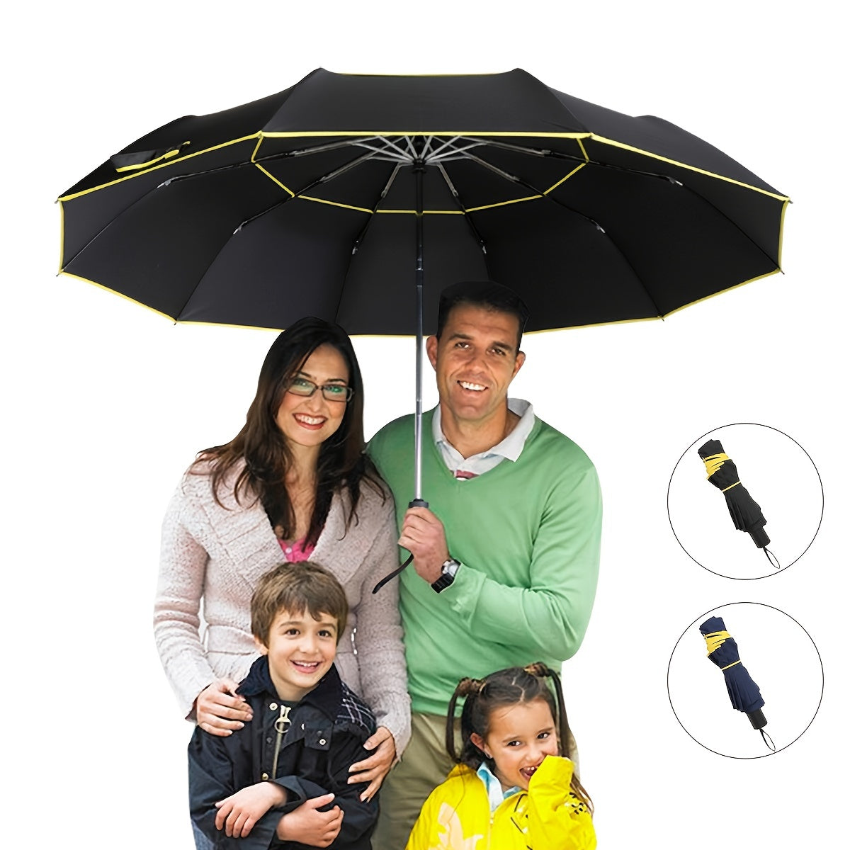 10-Ribs Double Layer Windproof Storm Umbrella