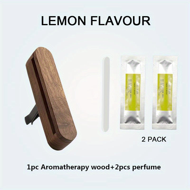 Long-lasting Car Vent Clip Air Freshener Walnut Wood