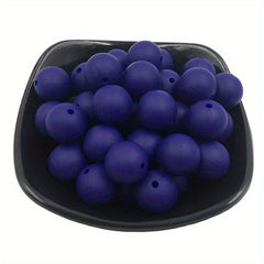 50pcs 15mm Mixed Silicone Plain Beads for Jewelry DIY