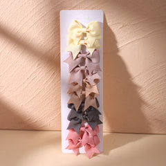 10pcs Candy Bowknot Hair Clips for Baby Girls