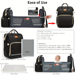 Large Capacity Mommy Bag with Crib