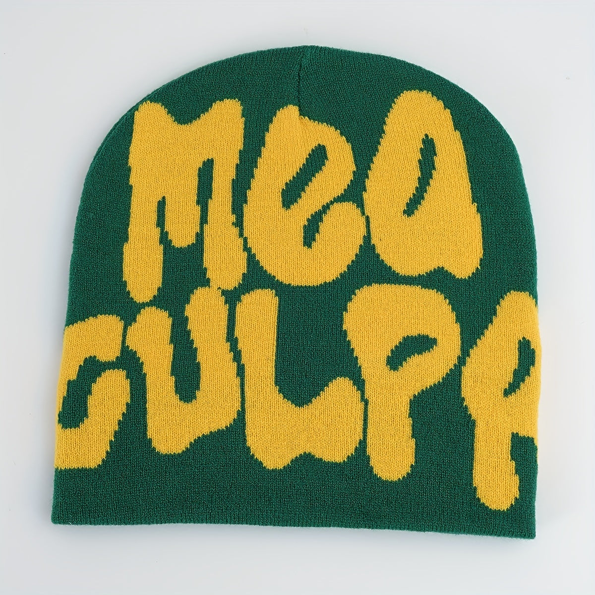 Y2K Knitted Beanie Cap Elastic Foldable Warm Skull Hat