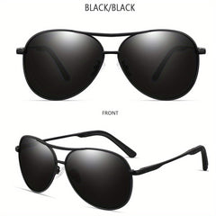 Men's Polarized Aviator Sunglasses Metal Frame