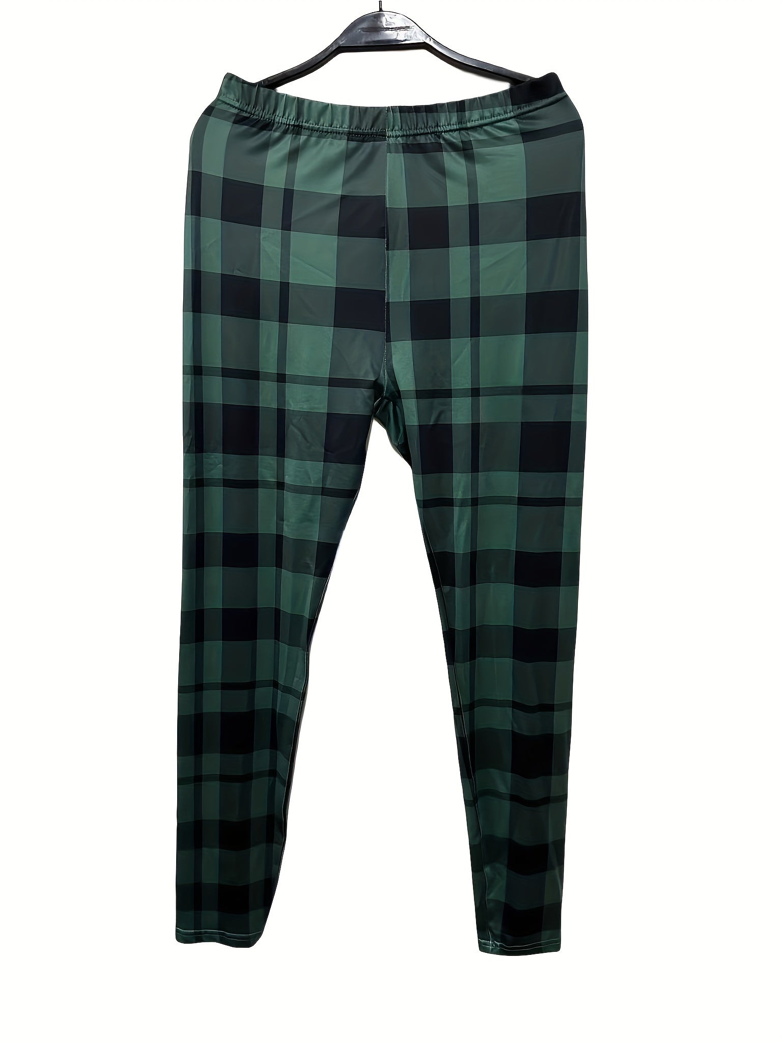  Plaid Print High Rise Leggings