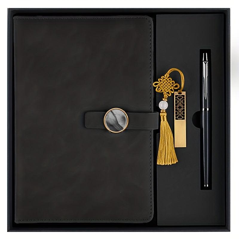 Leather Business Notebook Set of 3 - Travel Size