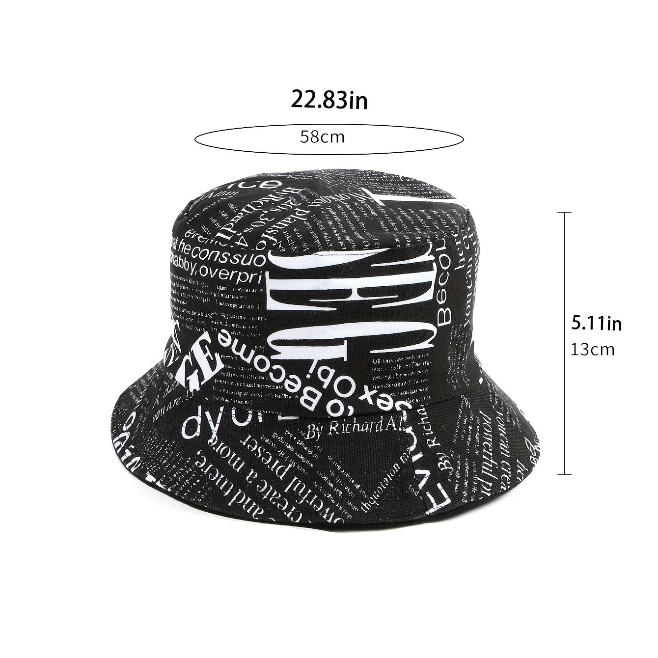 Reversible Sunscreen Bucket Hat Lightweight Outdoor Beach Cap
