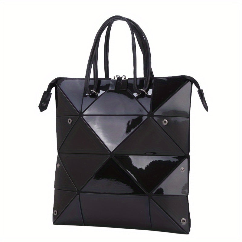 Geometric Pattern Satchel Bag All Match Handbag Portable Bag For Shopping