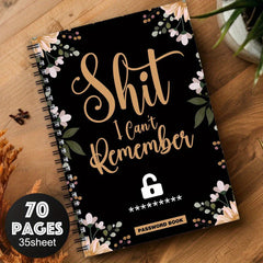 Humorous Floral Password Notebook 1pc