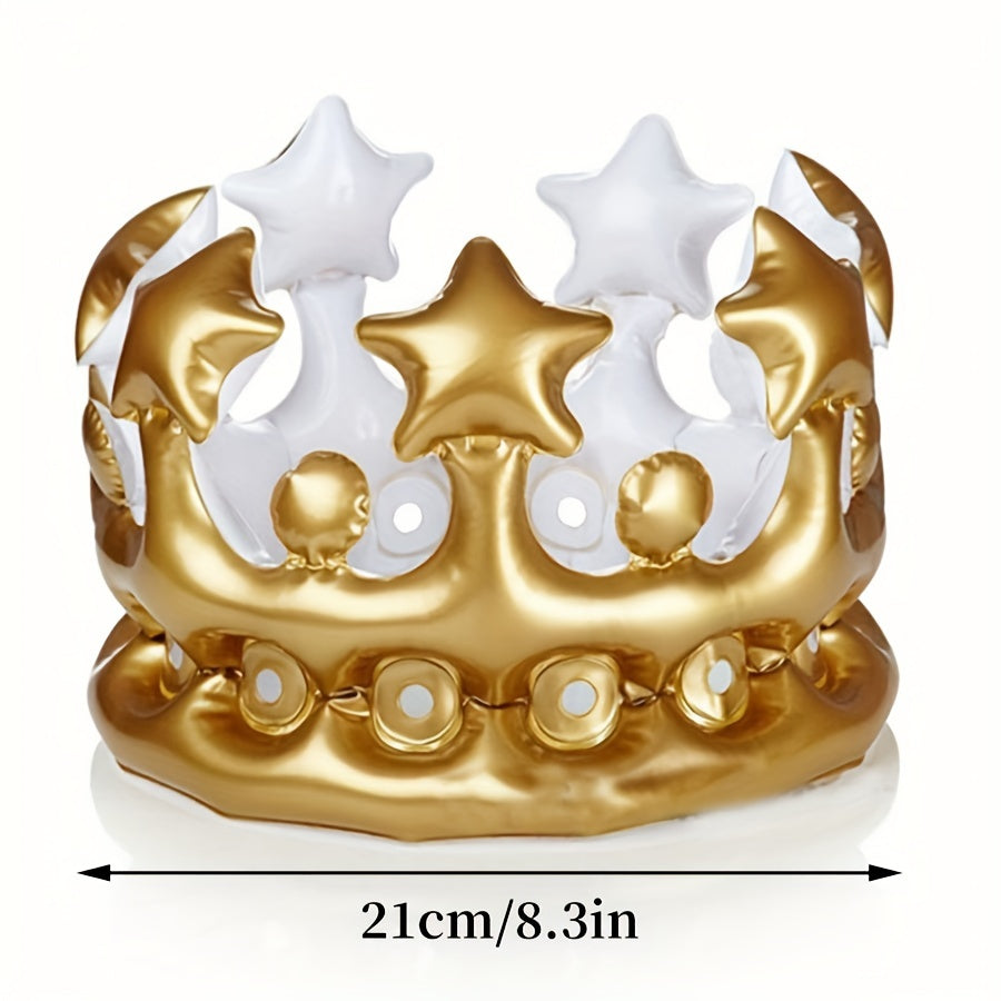 1 Pc Inflatable Crown Birthday Party Hat