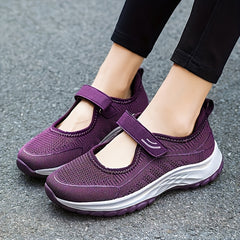 Women's Backless Walking Shoes Flying Woven Slip on Sneakers