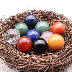 10pcs Colorful Crystal Stone Ball Ornaments 20mm