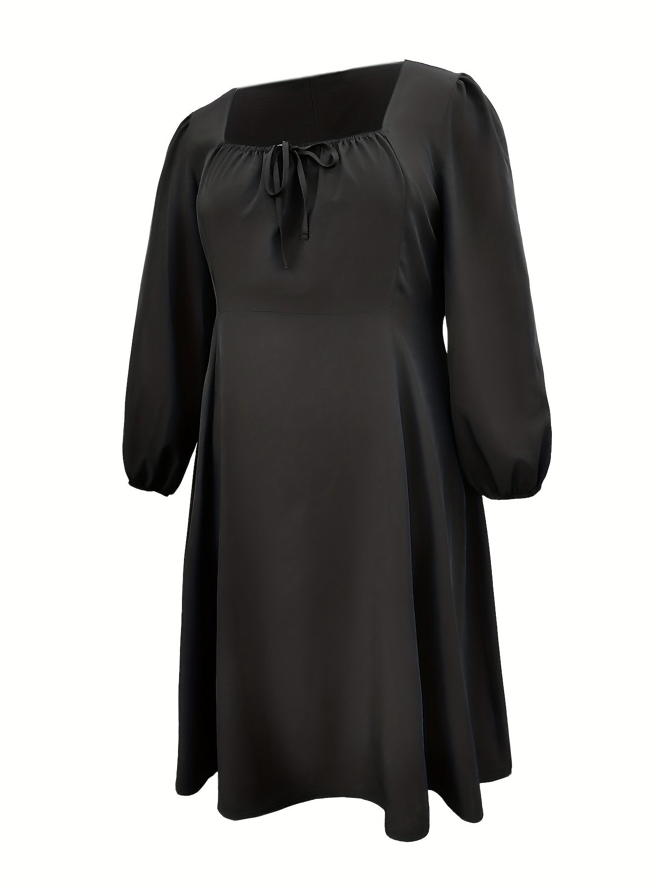  Long Sleeve Tie Front Maxi Dress