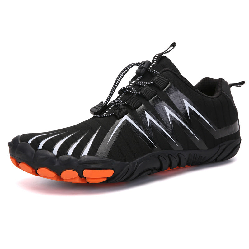Women's Striped Graphic Lace-up Running Shoes