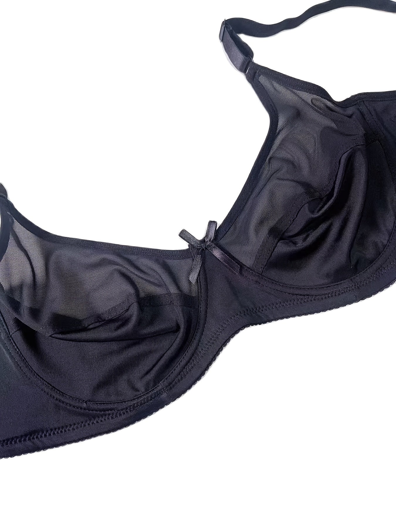  Sexy Bow Knot Mesh Underwire Back Closure Bra