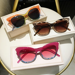 Candy Cat's Eye Sunglasses Gradient Y2K Glasses Vintage Holiday Accessories