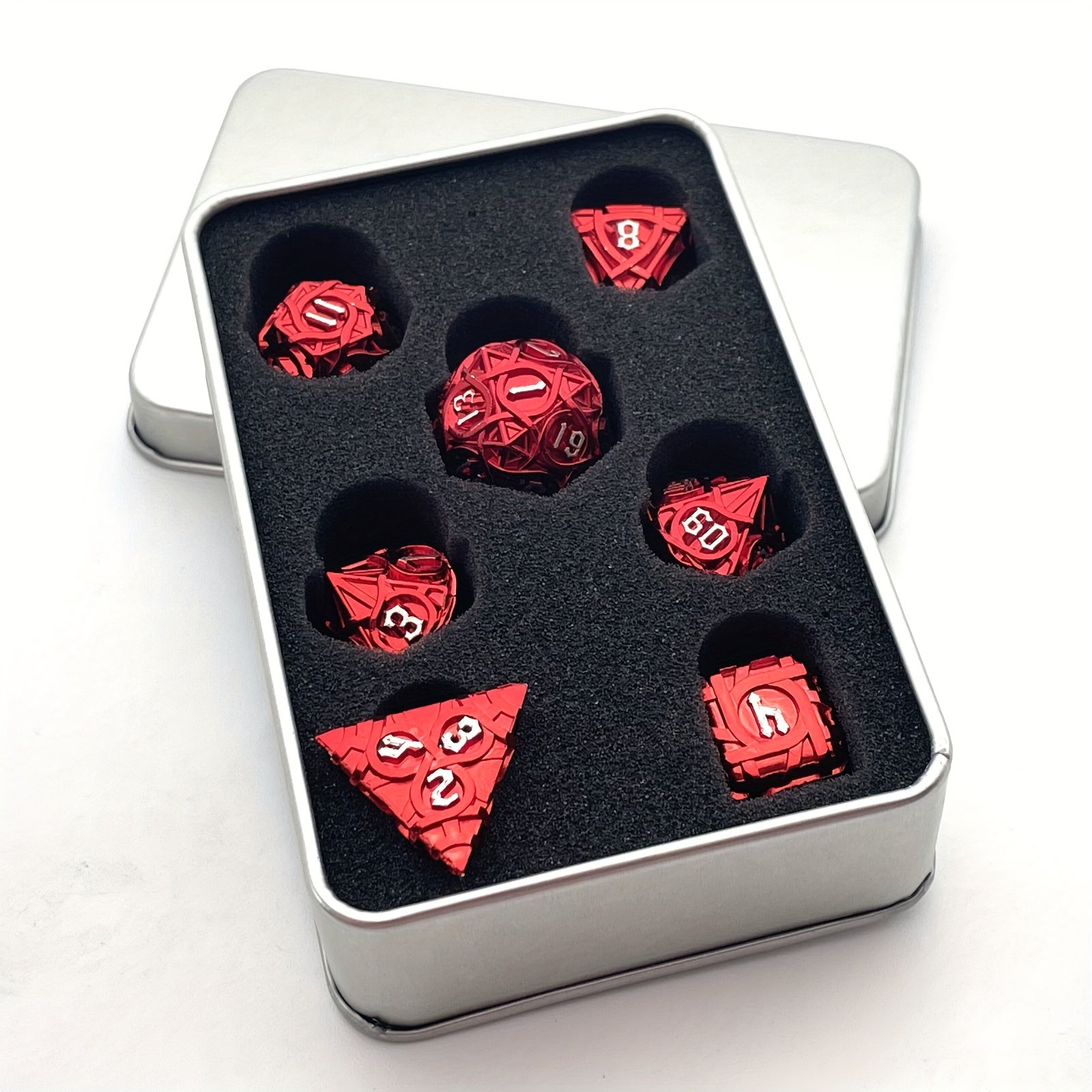 7pcs Solid Metal Dice Maze Sided Desktop Game Drinking Fun Dice