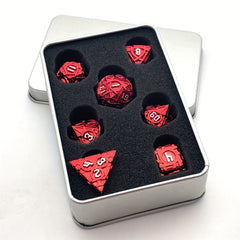 7pcs Solid Metal Dice Maze Sided Desktop Game Drinking Fun Dice