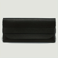 Solid Glasses Bag PU Leather Sunglasses Case Soft Portable Eyewear Container