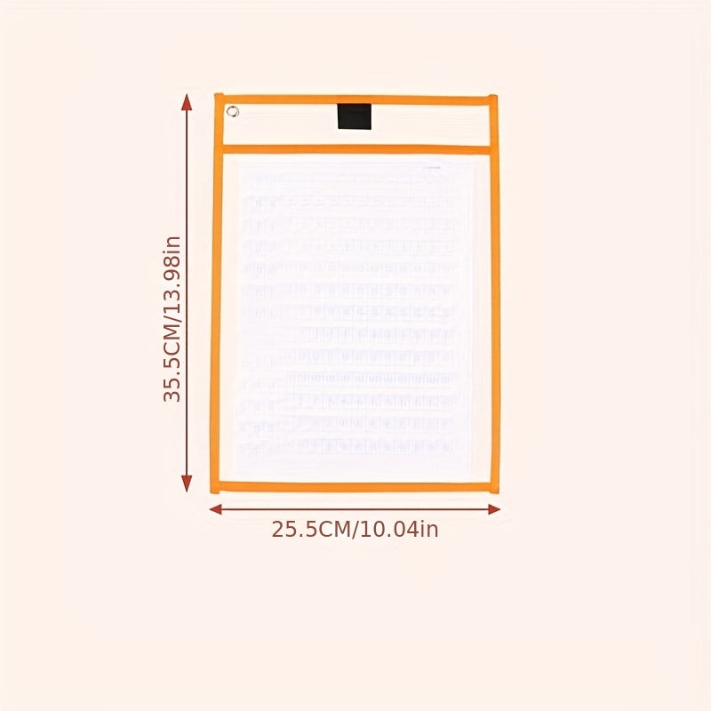 Reusable Dry Erase Pockets - Oversized - Clear Plastic