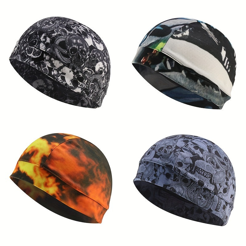 Skull Print Cycling Small Hat Dust-proof Sunshade Breathable Quick-drying Cap