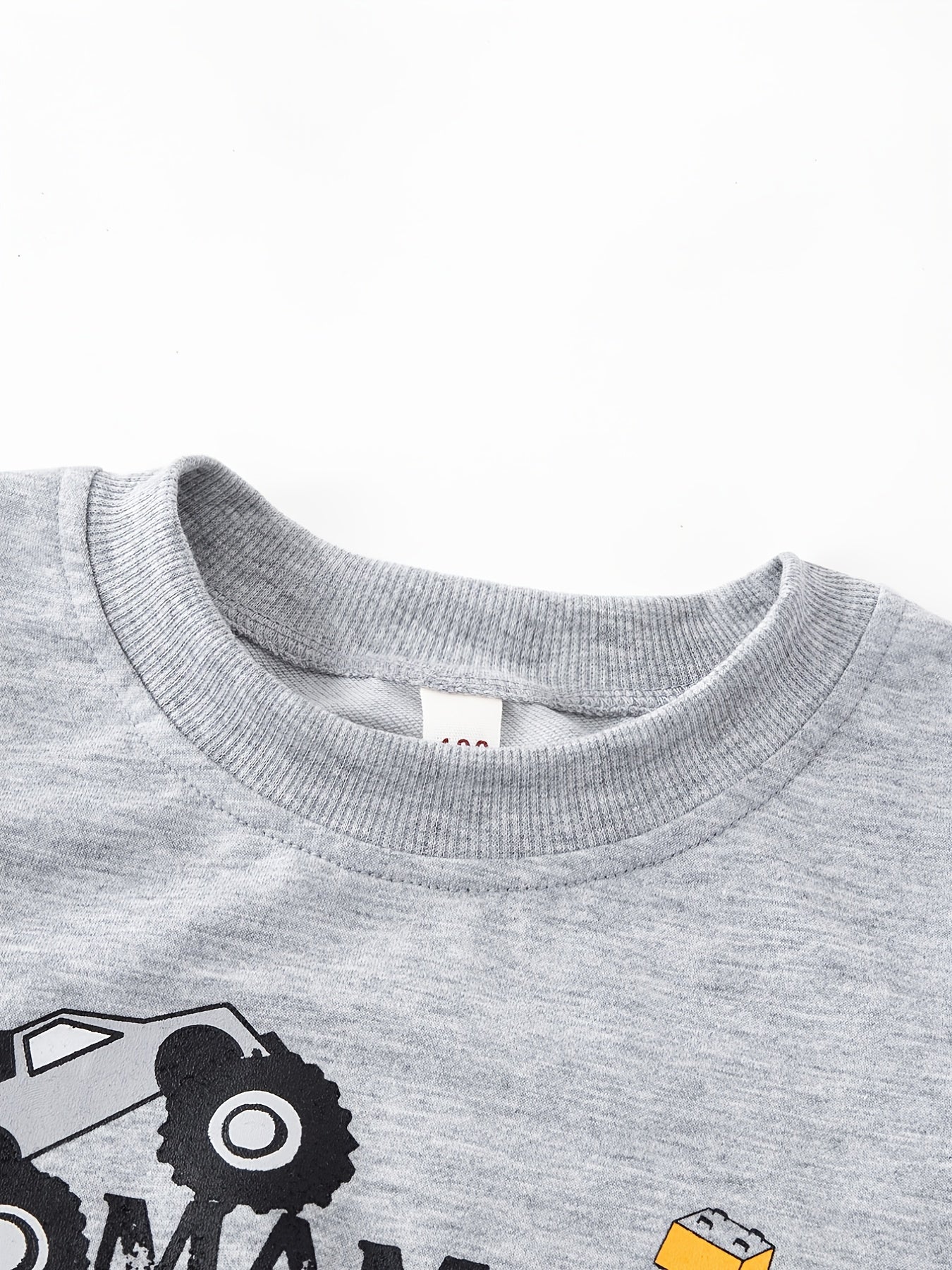 Boy's Mams Boy Print Sweatshirt Casual Slightly Stretch Breathable Sweatshirt