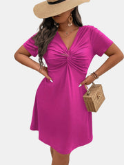  Ribbed Sweetheart Neck Stretch Dress