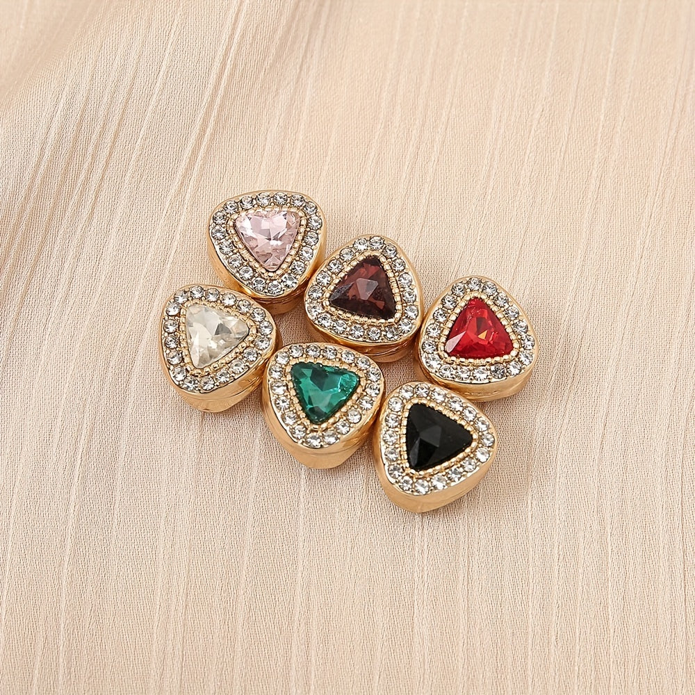 Heart Shape Rhinestone Turban Magnet Buckle for Hijab