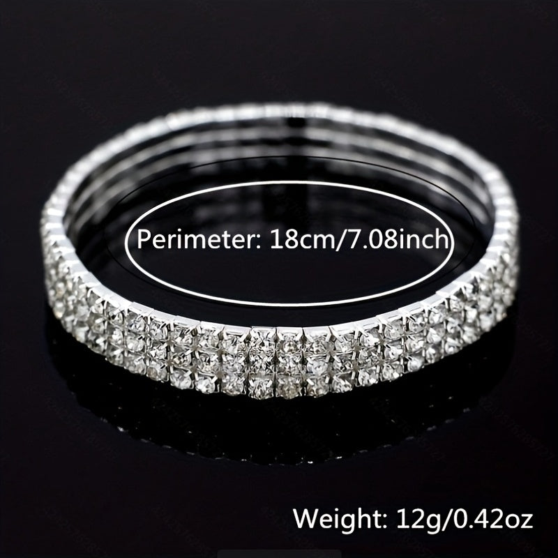 Men's Zircon Anklet Bracelet Dainty Faux Diamond Stretchy Anklet