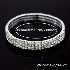 Men's Zircon Anklet Bracelet Dainty Faux Diamond Stretchy Anklet