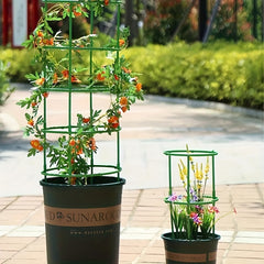 12pcs Plant Support Stakes Half Round Plant Cage Holder Flower Pot Climbing Trel
