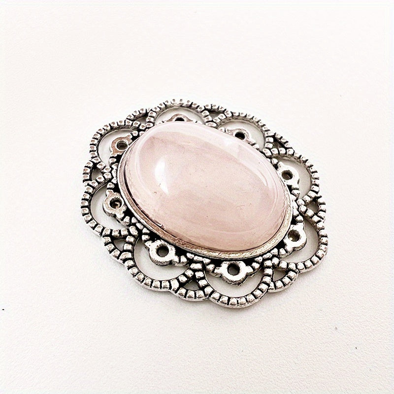 Vintage Boho Style Natural Crystal Stone Alloy Pendants